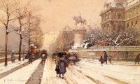 Eugene Galien-Laloue - Paris In Winter